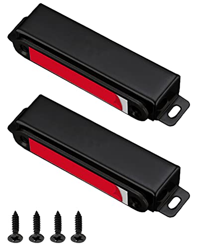 Aimant Porte Placard Puissant 40 kg Loquet Magnétiques Jiayi 2 Pièces Acier Inoxydable Loqueteaux de Porte Fermeture Aimanté pour Meuble Aimant Puissant Robuste pour Porte de Douche, Armoire, Noir Cover