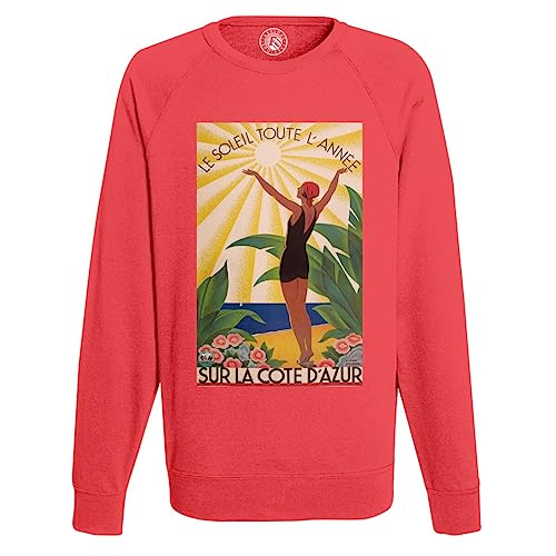 Sweat shirt homme Côte d'Azur idéal pour les soirées d'été esprit art déco