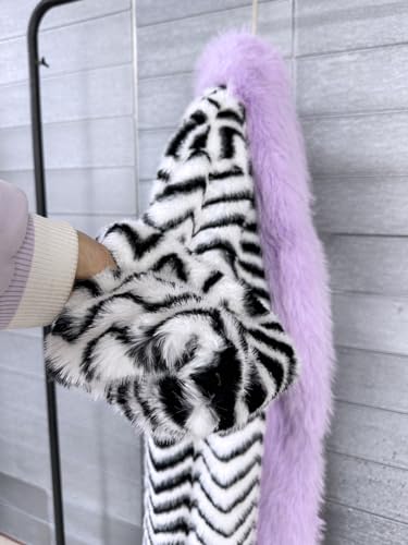 Fluffy Faux Fur Full Length Overcoat Cardigan,Warm MaxiOutwear Parka Long Coat Jackets3