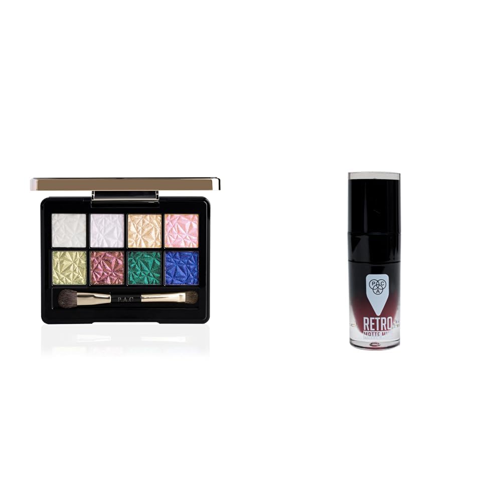 PAC Spotlight Duo Chrome Palette Season 1 | Intensely Pigmented | Buttery Smooth Multi Chrome ShadesRetro Matte Gloss Mini - 11 (Pretty In Pink)-image-29
