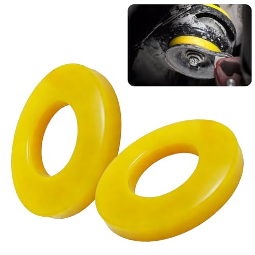 ESWW Shock Absorber Bushing Rubber Suspension Bushing for Noise Reduction & Vibration Absorption Universal Heavy Duty Shock Soundproofing Mount Washer Dampers Ring for Most Cars (2PCS Yellow)