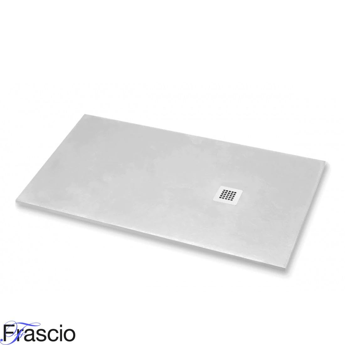 Piatto Doccia 70X90 cm Extra Slim Grigio Chiaro Ral 7035 In Resina Sintetica e Polvere Di Marmo Con Piletta In Omaggio