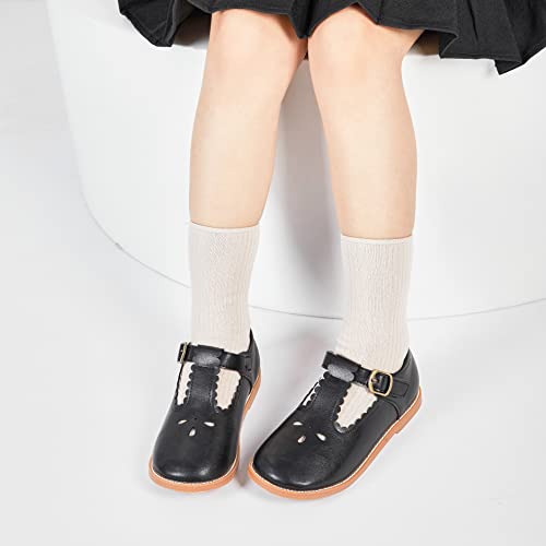 Image of GINFIVE Toddler Girls Dress Shoes Little Kids Flats School Mary Janes Shoes