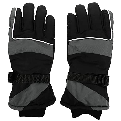 FRCOLOR 1Pair Winter Thick Cycling Gloves Windproof Ski Gloves for Outdoor Activities Adjustable Wrist Design Skid Features for Cold Weather and Biking