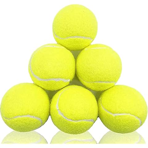 SIGMAPLUS 6 pack Green Advanced Training Tennis Balls | Sport Play Dog Toy Ball Sturdy & Durable | Great For Lessons, Practice, Throwing Machines Adults Children Exercise Pets | Fine Quality Thick Cover
