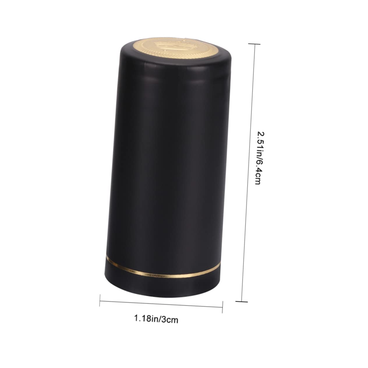 DECHOUS 100Pcs Black Wine Bottle Capsules PVC Heat Shrink Wraps for Sealing Wine Bottles for Home Use and Wine Preservation for Restaurants and Bars
