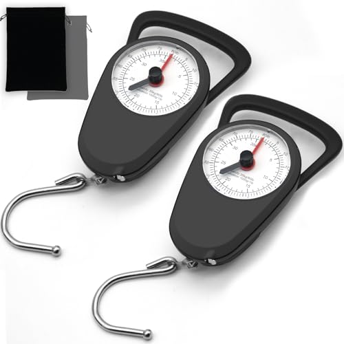 2PC Portable Luggage Weight Scale with Hook & Drawstring Bags, Fi...
