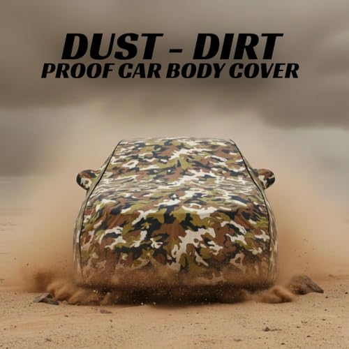 Image of Premium Jungle Print Series 100% Waterproof Car Body Cover for i20 Sports Cover (All Models) with Mirror Pockets | Triple Stitched, Elastic, Custom Fit, Heat Resistant, Anti-Dust, All-Weather Cover