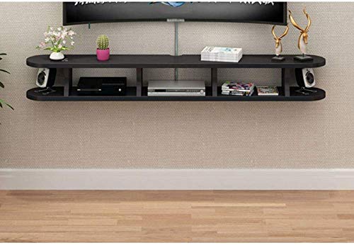 Schwimmende TV-Regale Holz, an der Wand montierte Medienkonsole Entertainment-Wandregal Hängende TV-Box Aufbewahrungsregale Router Halter