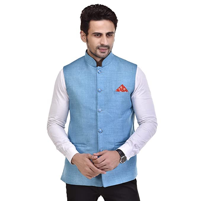 WAISTCOAT (Standard, 40, SKY BLUE)-image-5