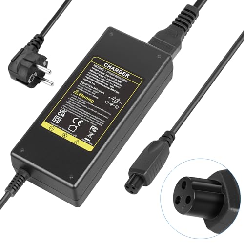 Labtec Chargeur Hoverboard 42V 2A Adaptateur de Charge pour Scooter Électrique Auto-équilibré, Connecteur Femelle 3 Broches