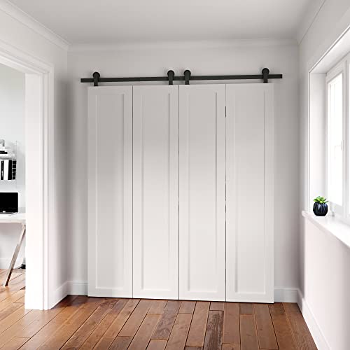 Miseno MBD1117 36" x 84" Bi-Fold Barn Door Slab - Unfinished Pine - Thumbnail 3