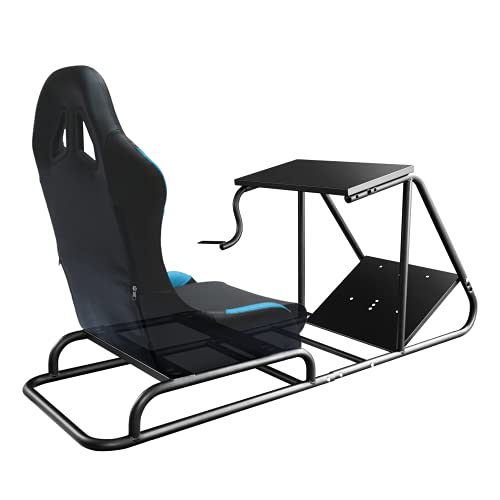 Atralife 141 X 47 X 58cm Non-Foldable Racing Simulator Stand, Adjustable Steering Wheel Stand, Carbon Steel Racing Wheel Stand Fit for G25 G27 G29 and G920, Racing Wheel Gaming Stand, Bracket Only
