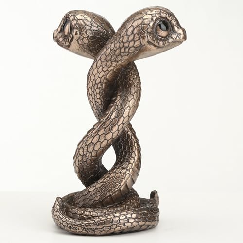 Escultura Decorativa Serpientes Enroscadas 11 cm Bronce miniatura 4