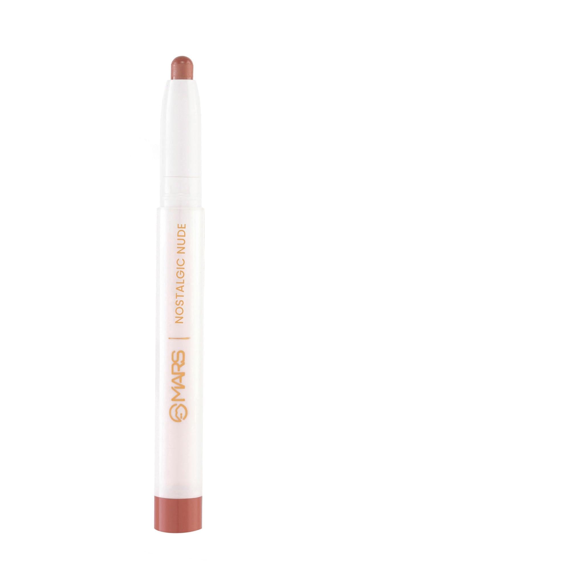Premium Poppins Velvet Matte Crayon Lipstick - 24 Long-Lasting Shades | Smudge-Proof, Kiss-Proof & Transfer-Proof | Highly Pigmented One-Swipe Retractable Lip Color for Women (1.3g) (Nostalgic Nude)-image-12