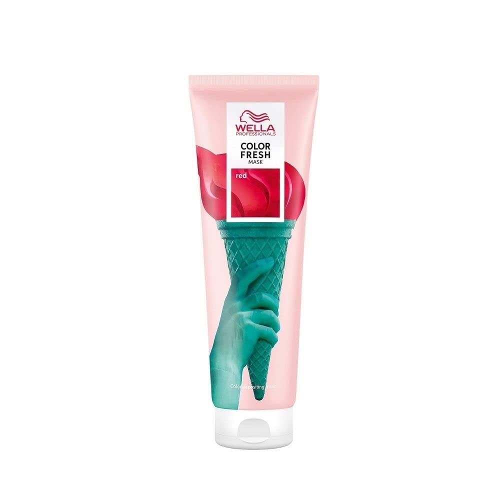 Wella Professional Color Fresh Mask | Temporary Color Refresh Treatment |Semi-Permanent Hair Dye | Wash Out Colour |150ml | Red