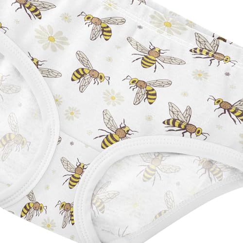 Little Girls' Soft Cotton Underwear Kids Breathable Comfort Bee Panties Briefs Toddler4
