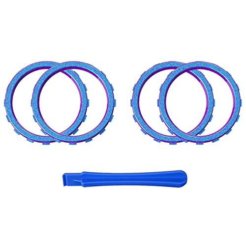 Image of eXtremeRate Replacement Accent Rings for Xbox Elite Series 2 Core | for Elite Series 2 | for Xbox One Elite | for eXtremeRate ASR Version Shell for Xbox Series X /S Controller - Chameleon Purple Blue