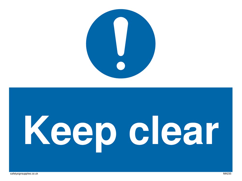 Pack of five - Keep Clear Sign - 200x150mm - A5L