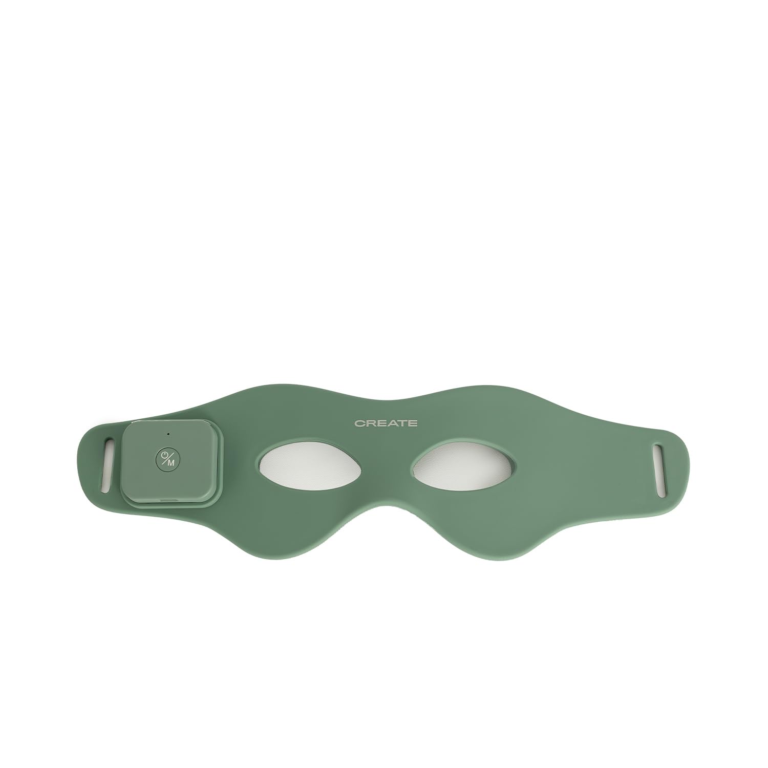 CREATE/SKINCARE LED EYE MASK/Antifaz de tratamiento LED 4 en 1 para el contorno de ojos verde sage/Ligero y portátil, libre de químicos, 42 bombillas LED cuádruples, 2W