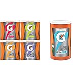 Gatorade - 3944 Powder Variety Pack (Lemon-Lime, Orange, Fruit Punch, Riptide Rush), 21-Ounce Pouches (Pack of 32) & Thirst Quencher Powder, Frost Glacier Freeze, 76.5 Ounce, Pack of 1