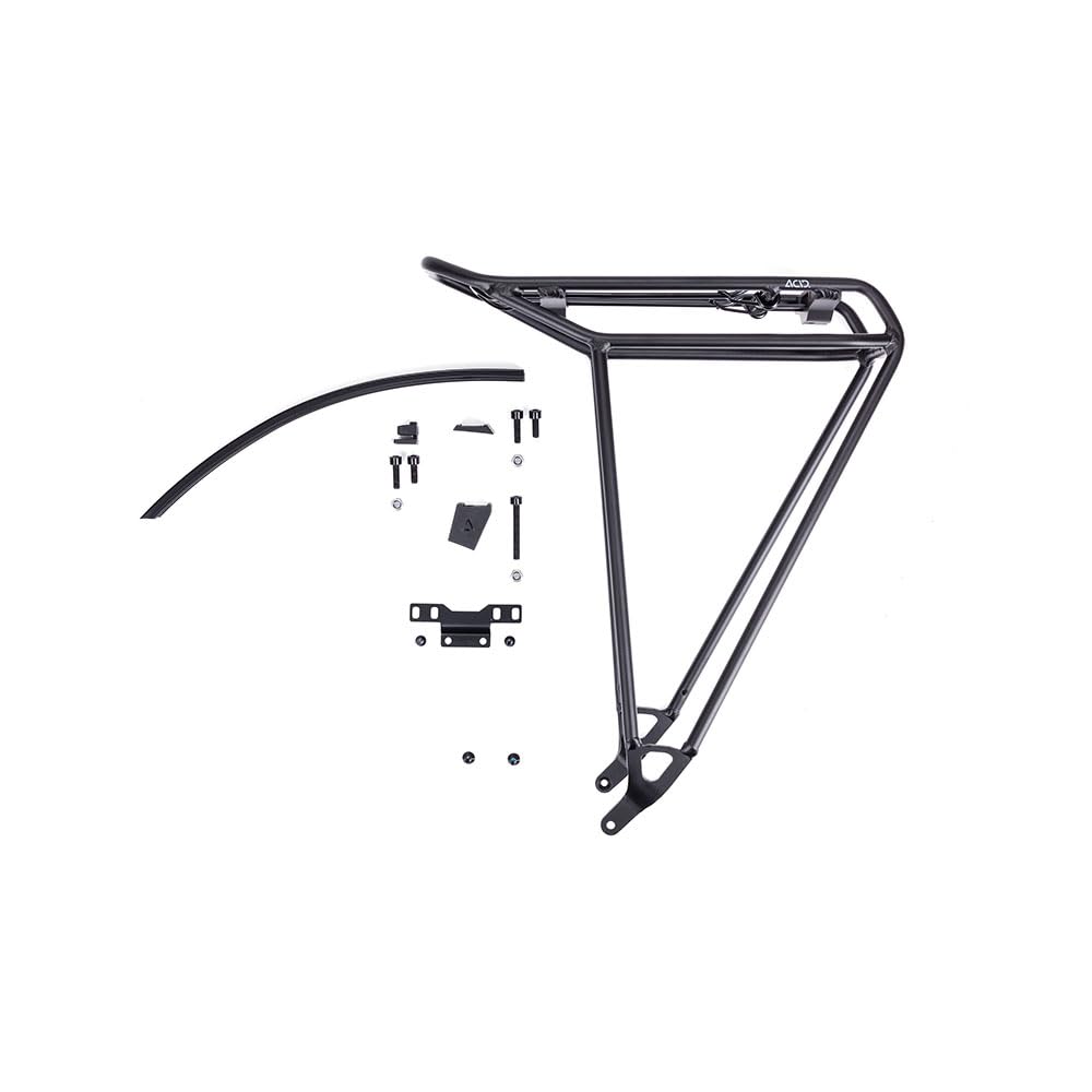 ACID Gepäckträger 28" Schwarz Edelstahl 25 kg Rücksitzmontage Cargo Rack