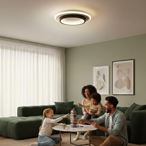 Image of LED Ceiling Light - LED Light Fixtures for Living Room Ceiling, Hall Profile Lighting, Balcony Ceiling Light, Decorative Kitchen and Bathroom Chandelier (CB)