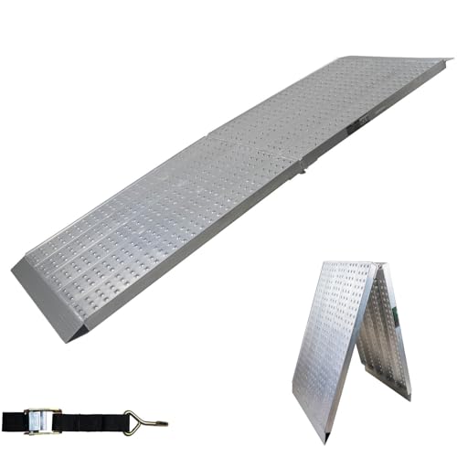 TRUTZHOLM 1 x Auffahrrampe extrabreit 70 cm klappbar 213 cm Länge 400 Kg Traglast Alu Rampe Verladerampe Eventrampe