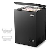 EUHOMY 3.5 Cu.Ft Chest Freezer with Removable Basket, Small Deep Freezer...