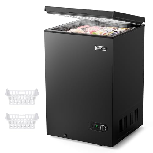 EUHOMY 3.5 Cu.Ft Chest Freezer with Removable Basket,...