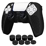 Includes 4 pairs (8 pcs) of thumb grips in different types to enhance analog stick controls & improve precisions in FPS and ACT games