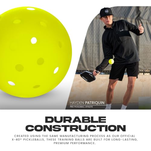 Franklin Sports Compact Training Pickleballs - 69mm 3 Pack - Optic Yellow - image 6