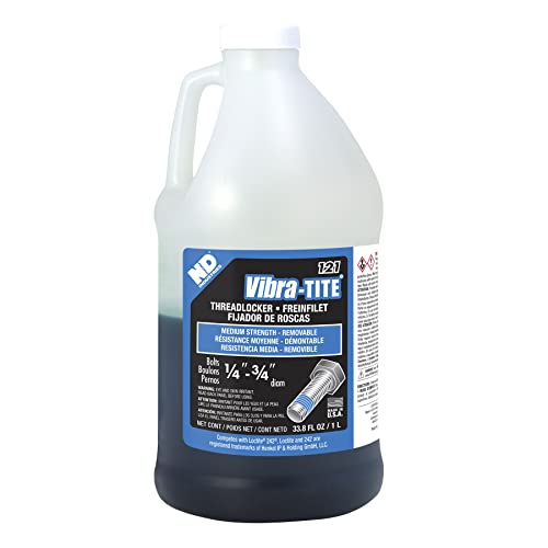 Vibra-Tite - 12100 121 Medium Strength Removable Anaerobic Threadlocker, 1 Liter Bottle, Blue #TOP9