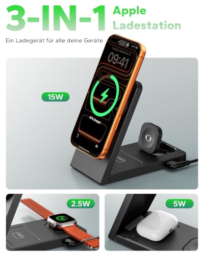 Eddibox 15W Schnellladen Magsafe Ladestation für Apple Watch und iPhone – Ansicht 5