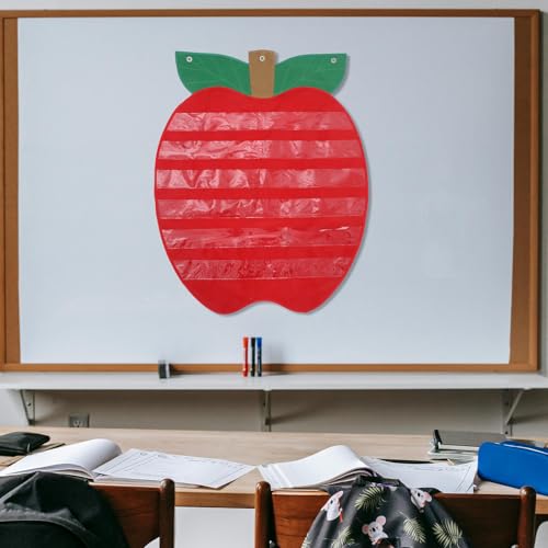 OSALADI Wisząca tabela kieszonkowa: Przezroczysta tabela kieszonkowa do użytku w klasie i w domu, interaktywna – uchwyt na paski zdaniowe do ćwiczenia słownictwa, ortografii, wzorów liczbowych