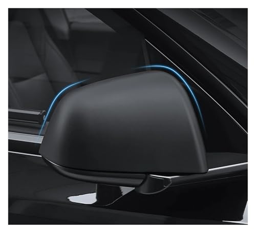 Rétroviseur Tesla Model Y rayé ? Solution capuchon ABS noir mat masquage défauts - 4