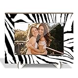 GaNiao Black and White Zebra Print Picture Frames, Wood Photo Frames Birthday Gifts for Friends Daughter Women Men Sister, Tabletop Display 4x6 Photo Home Office Desk Decor Party Favor Decors-029