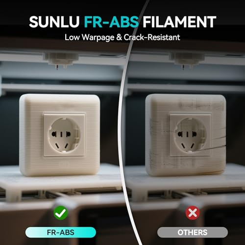 Image of SUNLU FR-ABS 3D Filament 1KG, UL94 V0 Fireproof ABS Filament, Black