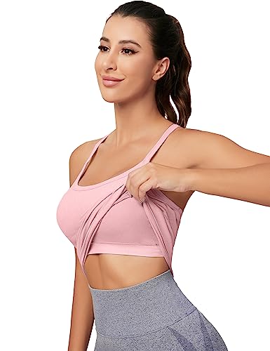Image of MathCat Workout Tank Tops for Women with Built in Bra, Sleeveless Gym Tops Seamless Racerback Athletic Yoga Shirts