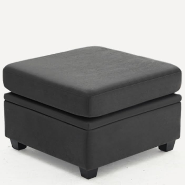Modular Sectional Sofa,Single sofa,Ottoman Section, Ottoman Module for Modular Sofa Customizable Sectional Sofa Couch Accent Armless Chair,Ottoman Module Seat for Modular Sectional Couch (DarkGrey)