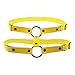 alisikee 2PCs Adjustable Faux Leather Leg Garter Belt, 2 Rows Elastic Punk Thigh Garters for Halloween Parties Cosplay, Yellow