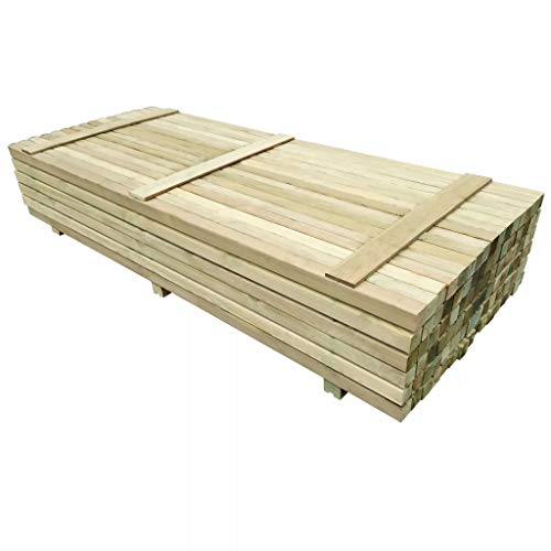 Fence Posts 96 pcs Impregnated Pinewood 6x6 cm 2.4 m Hardware Fencing & Barriers Fence Posts & Rails