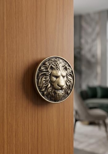 Image of LAPO Stylish Pull Handle for Main Door & Office Entrance, 4 Inch Modern Round Shape Push Pull Handle, Ergonomic Grip Handle, Easy Installation for Wooden & Glass Doors, Antique Finish - Pack of 1