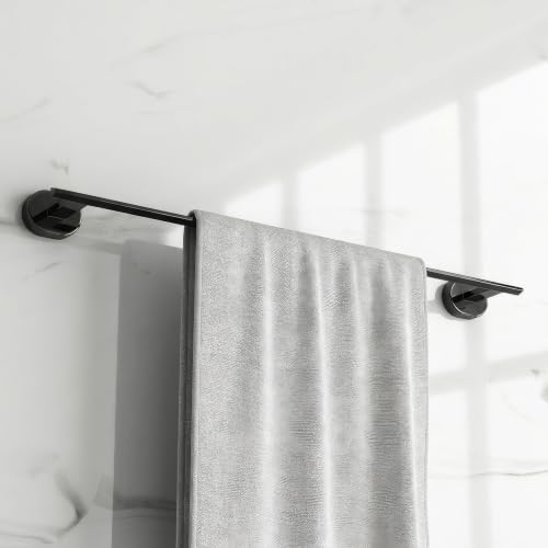 Image of Plantex J4 Stainless Steel 24 Inch Towel Rod for Bathroom /Towel Holder in Bathroom /Towel Holder /Bathroom Accessories (PVD Black Finish) Onix