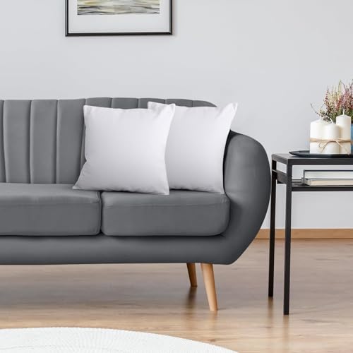 Utopia Bedding Set di 2 Cuscini, 45 x 45 cm Imbottitura per Cuscini, Cuscini Divano, Cuscino Interno (Bianco) - Immagine 1