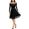 MISSMAY-Womens-Vintage-Floral-Lace-Long-Sleeve-Boat-Neck-Cocktail-Party-Swing-Dress MISSMAY Women's Vintage Floral Lace Long Sleeve Boat Neck Cocktail Party Swing Dress (Large, Black)