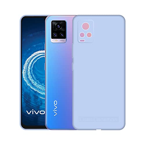 Image of Case Creation Liquid TPU Silicone Cover for Vivo V20 Soft Case,Anti-Dirty Slim Case Frosted Matte Cute Candy TPU Raised Bezel (Splash of Color) Back Case Cover for VivoV20 -Light Purple