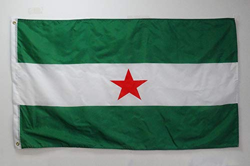AZ FLAG, Andalusia Independentist Flag, 2x3 Ft, 100D Polyester Andalucia Arbonaida Banner with Two Metal Grommets