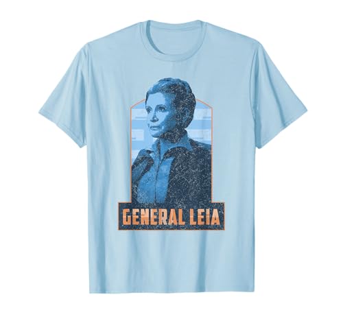 T-Shirt Star Wars General Leia Épisode 7 portrait monochrome imprimé haute durabilité
