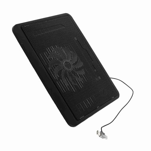 Base para laptop con ventilador grande y soporte USB negra miniatura 2